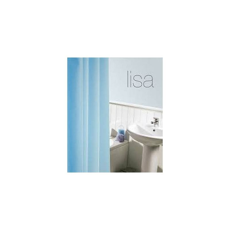 CORTINA DE BAÑO LISA 140x180 CM AZUL