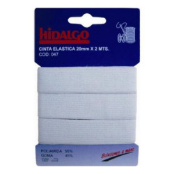 ELASTICO HIDALGO BLANCO 20 MM x 2 M