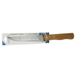 CUBIERTOS CUCHILLO MANGO MADERA 11 CM LISO