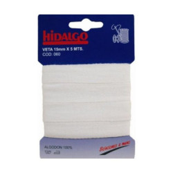 CINTA ALGODON BLANCA 15 MM x 5 M