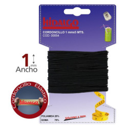 ELASTICO HIDALGO NEGRO 01 MM x 5 M