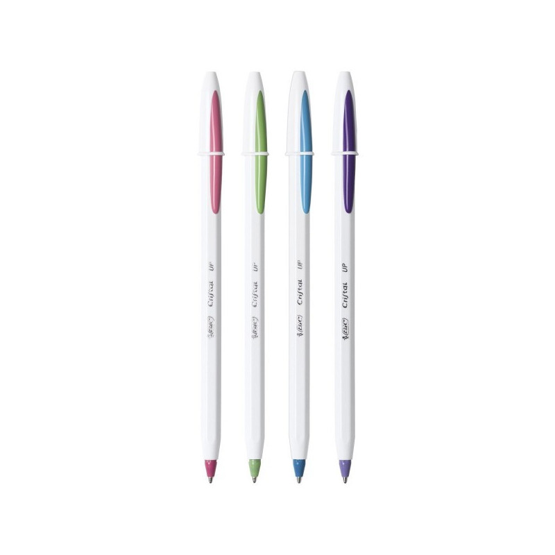 BOLIGRAFO BIC CRISTAL UP COLORES VERDE MANZANA