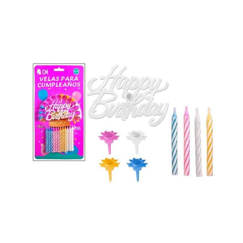 VELAS CUMPLEAÑOS CON LETRAS PLASTICO
