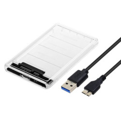 CARCASA HD 2,5" TRANSPARENTE SATA 3