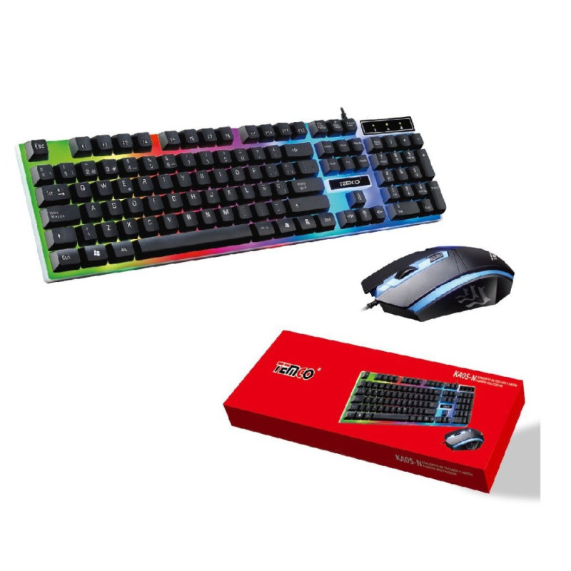 TECLADO Y RATON USB TEMCO RETROILUMINADO KA05-N
