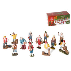 BELEN FIGURA RESINA HOMBRES OFICIOS 10 CM 12 MOD.