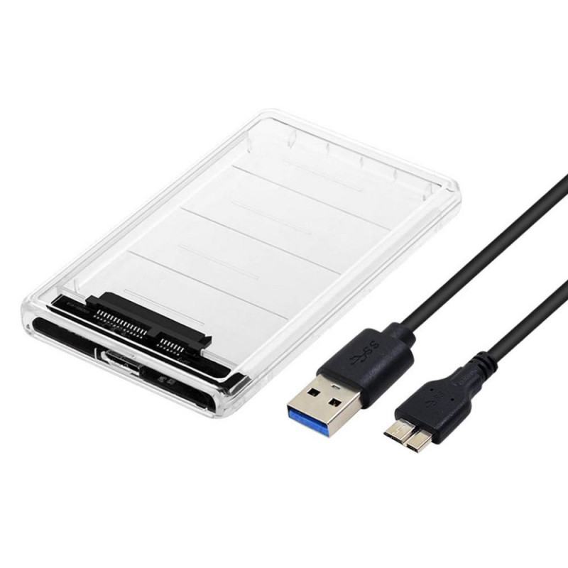 CARCASA HD 2,5" TRANSPARENTE SATA 3