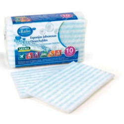 ESPONJA JABONOSA DESECHABLE 10 UND