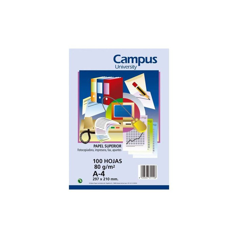 PAPEL A4 80 G PAQUETE 100 HOJAS