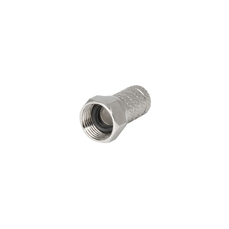CONECTOR COAXIAL F MACHO METALICO 7 MM
