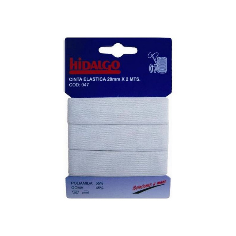 ELASTICO HIDALGO BLANCO 20 MM x 2 M