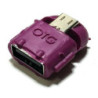 ADAPTADOR OTG USB H A MICRO-USB M GOMA MORADO