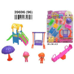 BLISTER PARQUE DE JUEGOS CON MUÑECOS