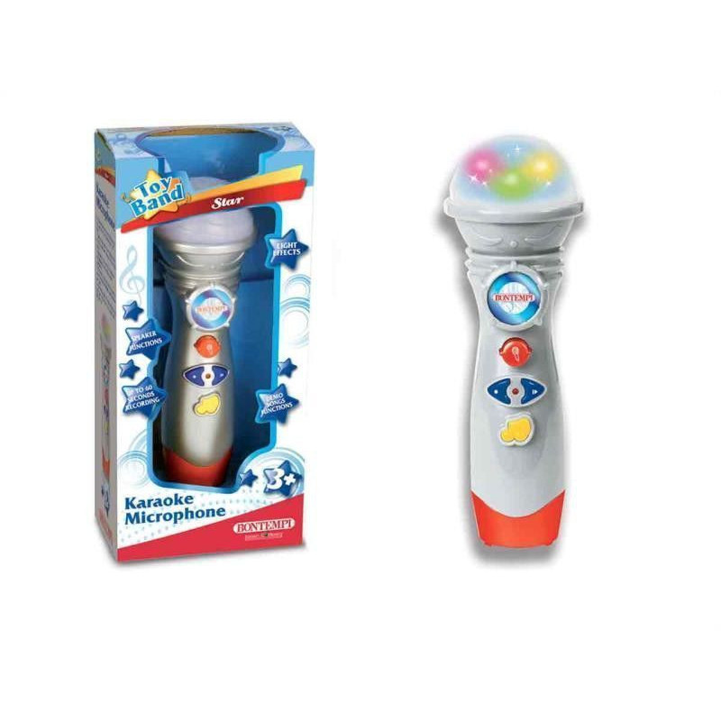 MICROFONO KARAOKE GRABADOR CON MELODIAS Y LUCES