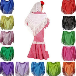 MANTON DE FLAMENCA 110x55 CM COLOR NEGRO