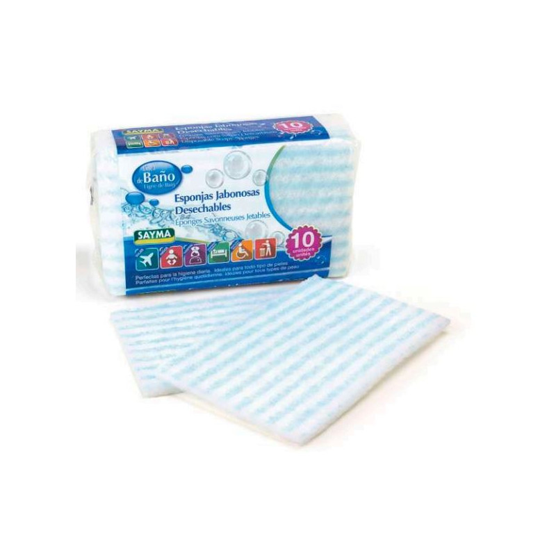 ESPONJA JABONOSA DESECHABLE 10 UND