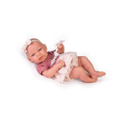 MUÑECA RECIEN NACIDA LEA 42 CM CON SACO-MOCHILA