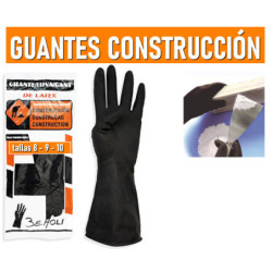 GUANTES LATEX CONSTRUCCION NEGROS TALLA 10