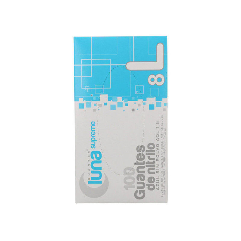 GUANTES NITRILO 8-L AZUL CAJA 100 U