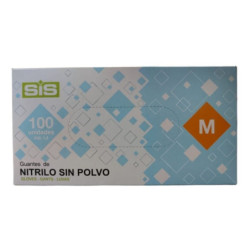 GUANTES NITRILO SIN POLVO AZULES CAJA 100 UNIDADES
