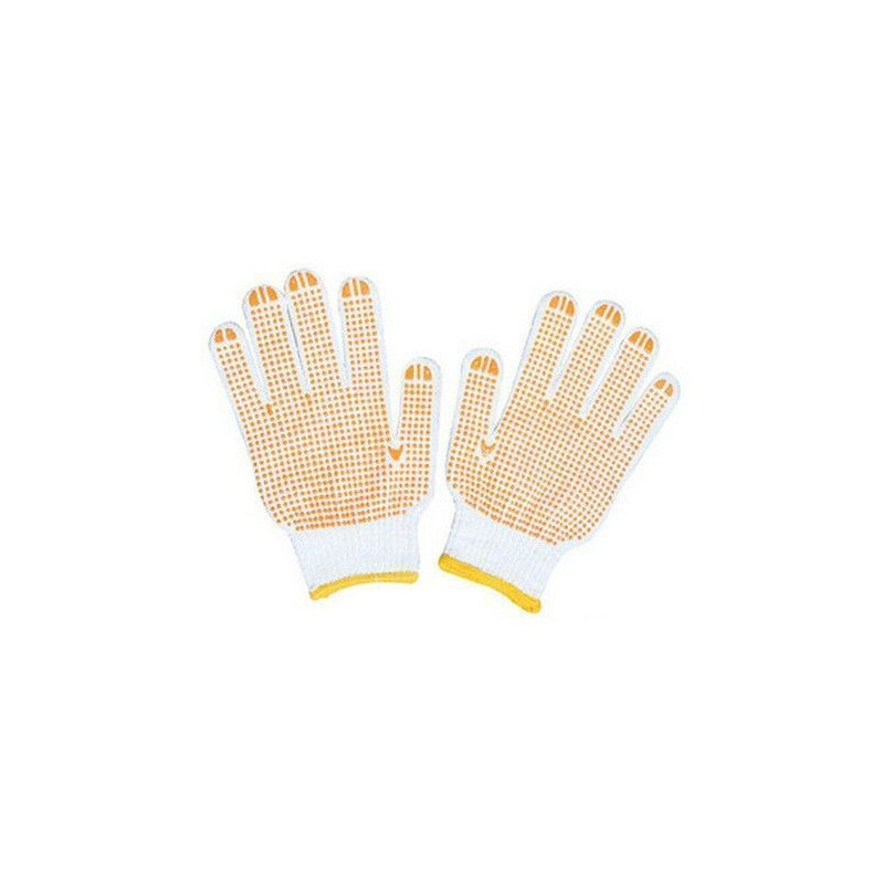 GUANTES TRABAJO PUNTOS AMARILLOS