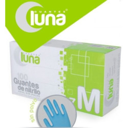 GUANTES NITRILO 7-M AZUL