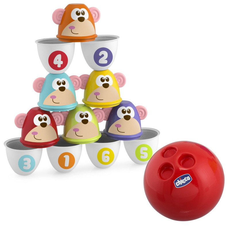 JUEGO DE BOLOS ANIMALES CON PELOTA