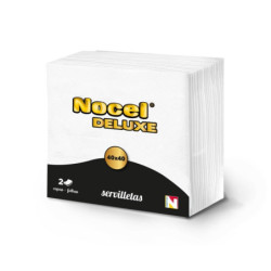 SERVILLETAS NOCEL DELUXE 40x40 CM 2 CAPAS BLANCAS