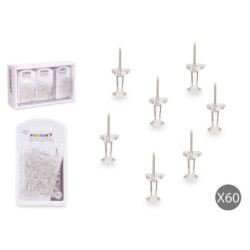 CHINCHETAS PIN CAJA 60 U TRANSPARENTES