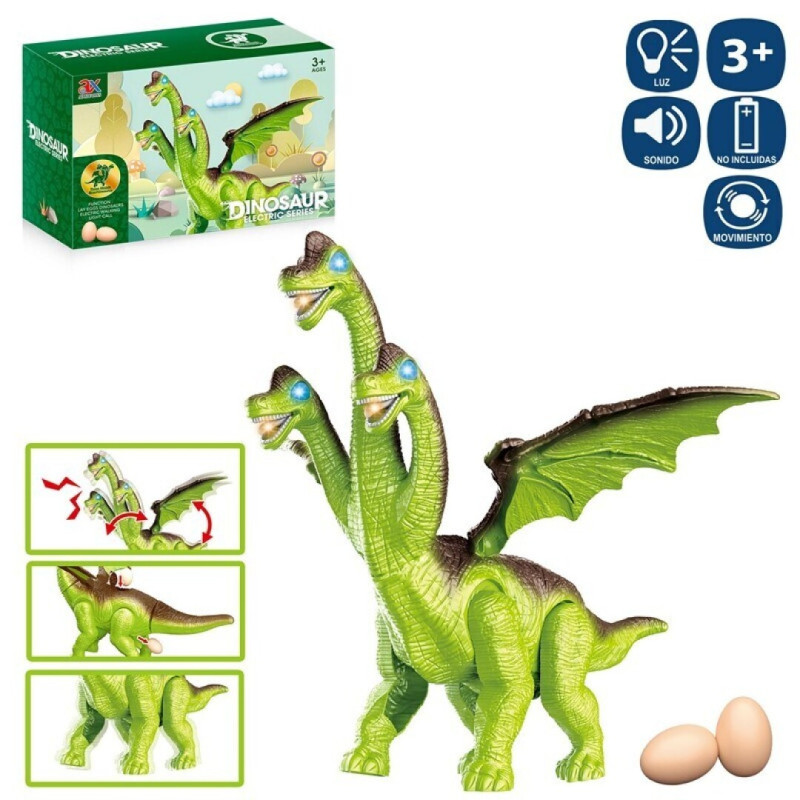 DINOSAURIO 3 CABEZAS ELECTRICO 3 AÑOS