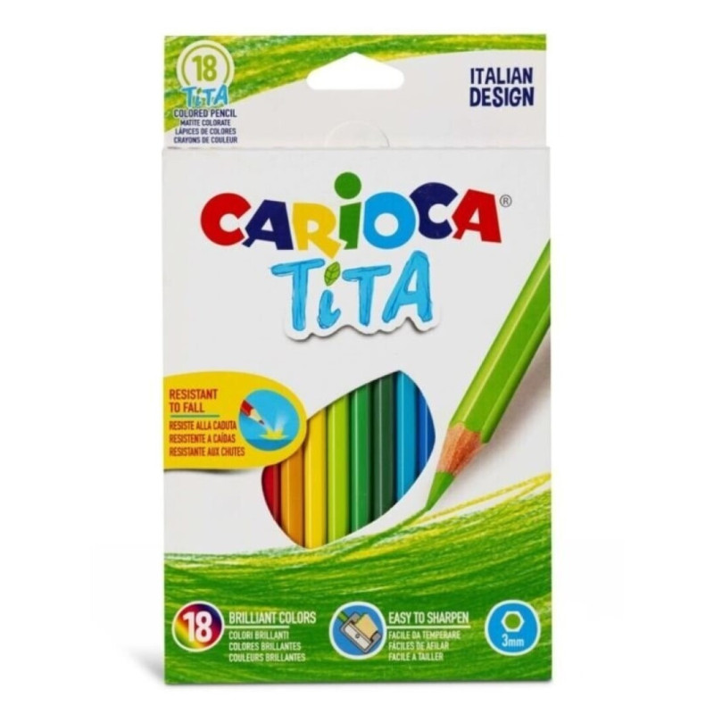 LAPIZ COLORES CARIOCA TITA 18 UNID