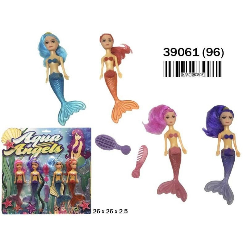 BLISTER 4 MUÑECAS SIRENITAS