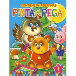 LIBRO COLOREAR PINTA Y PEGA