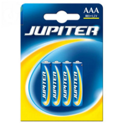 PILAS JUPITER R-03 AAA BLISTER 4 UNIDADES