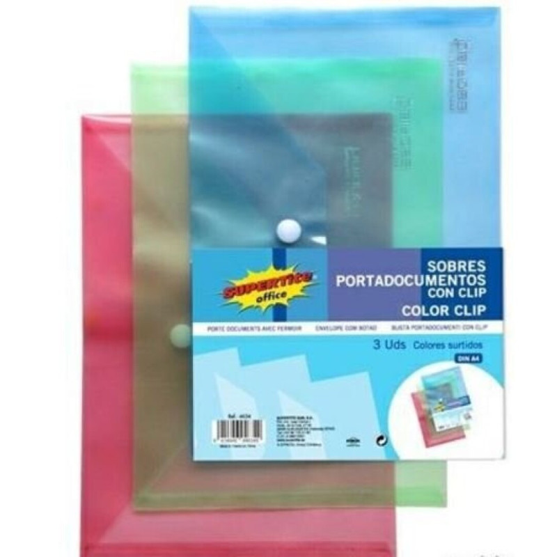 CARPETA BROCHE 3 UND SURTIDA