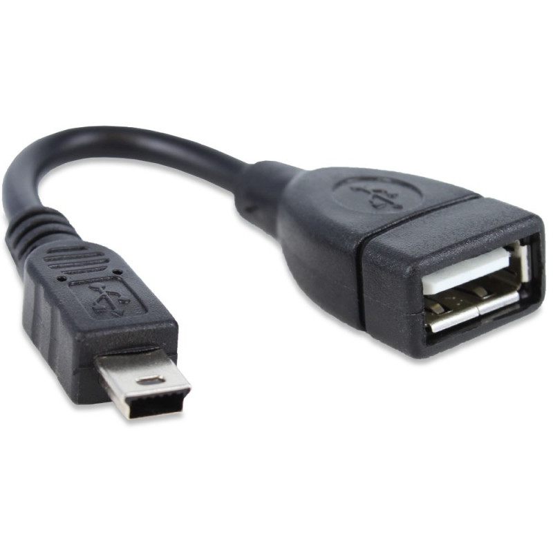 CABLE USB 2.0 HEMBRA A MINI USB 5 PINS 15 CM