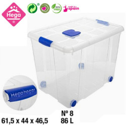 BAUL PLASTICXO CON RUEDAS 86 LITROS
