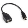 CABLE USB HEMBRA A MINI-USB MACHO 22 CM