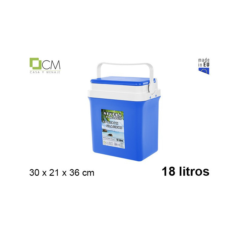 NEVERA RIGIDA AZUL 18 L