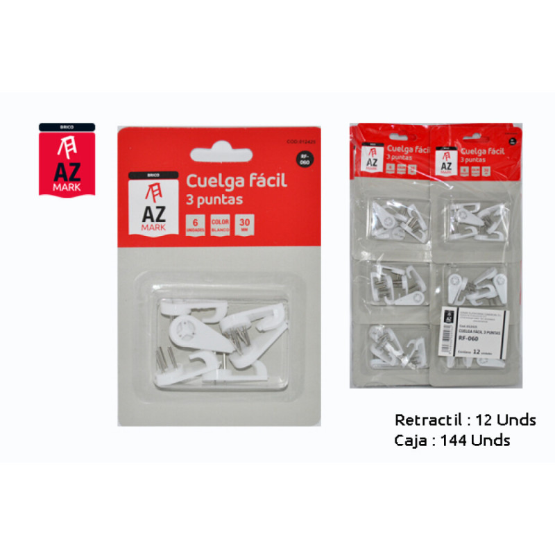 CUELGA FACIL RF060 3 PUNTAS L-6
