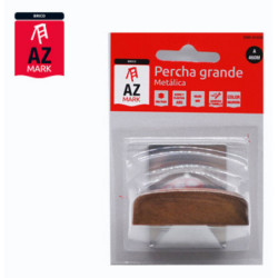 PERCHA ADHESIVA METALICA GRANDE MARRON