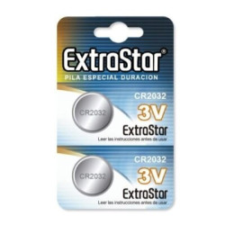 PILAS BOTON EXTRASTAR CR-2032 3V BLISTER 2 UNID
