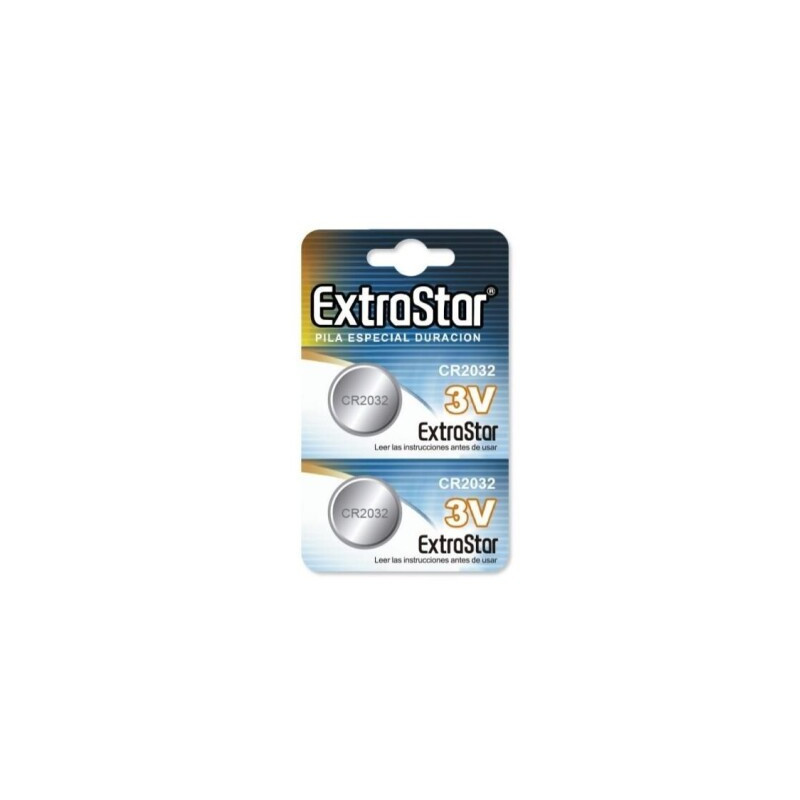 PILAS BOTON EXTRASTAR CR-2032 3V BLISTER 2 UNID