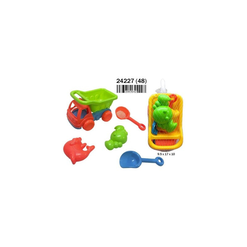 CAMION PLAYA 17 CM CON ACCESORIOS