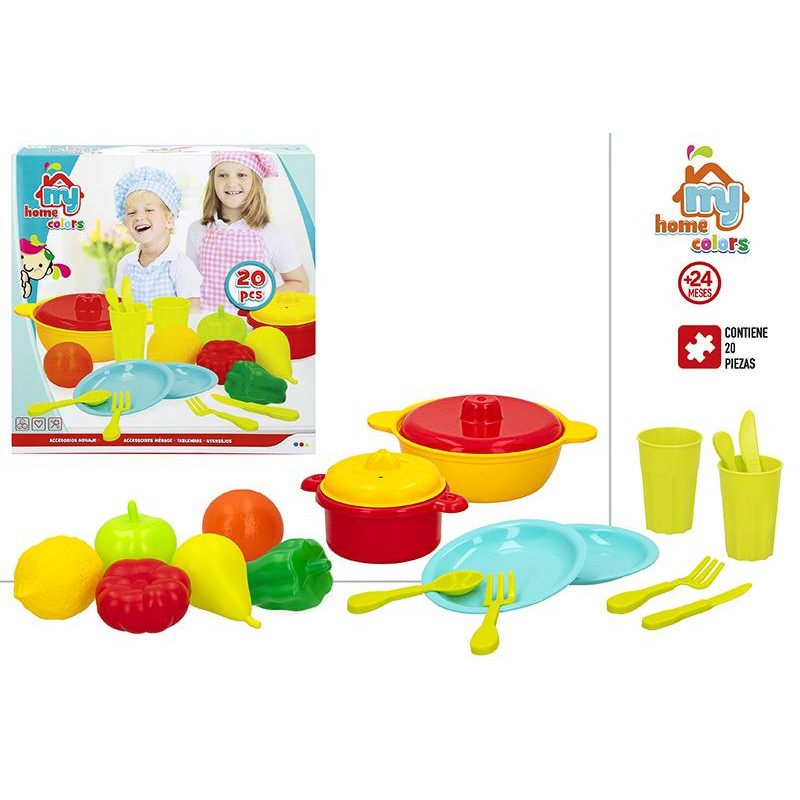 COCINA MY HOME-SET CON ACCESORIOS Y COMIDAS