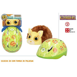 CASCO 3D K3YRIDERS CON FUNDA PELUCHE LEON