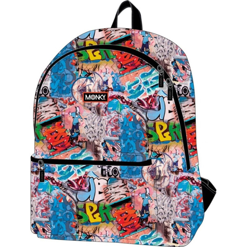 MOCHILA MONKY 41 CM CON BOLSILLO STREET