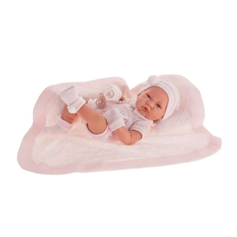 MUÑECA RECIEN NACIDA CON TOQUILLA DE PUNTO 42 CM