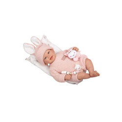 MUÑECA ARIAS 45 CM REBORN LUCIA COJIN Y PELUCHE