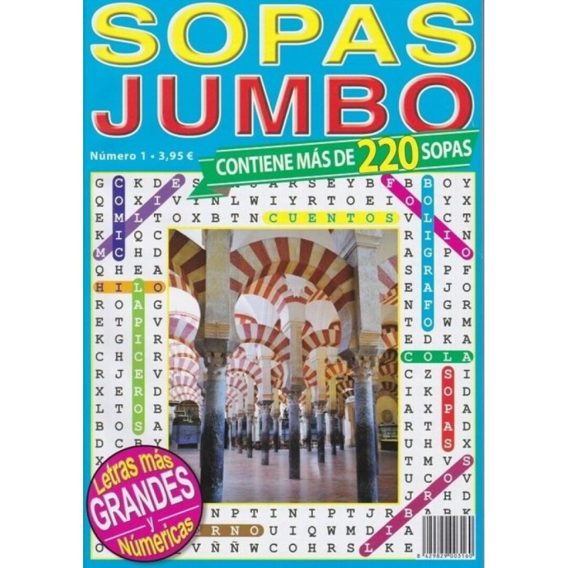 PASATIEMPOS SOPAS DE LETRAS JUMBO 220 LETRAS GRAND